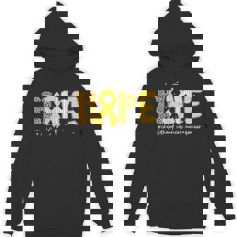 Leopard Hope Gold Ribbon Childhood Cancer Awareness Hoodie | Mazezy
