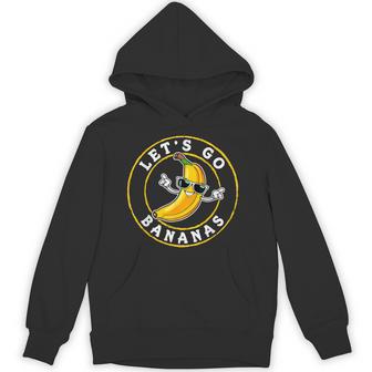 Let's Go Bananas Cartoon Humor Banana Hoodie - Thegiftio UK