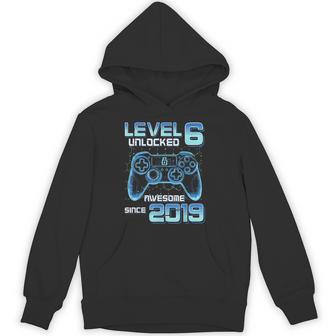 Level 6 Unlocked Video Game Party 6Th Birthday Gamer Boys Hoodie - Thegiftio UK