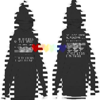 Lgbt Heart Retro Be A Decent Human It's Not That Hard Hoodie - Monsterry