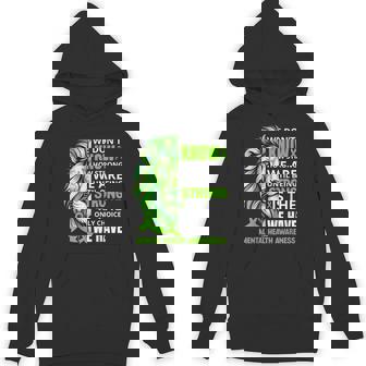 Lion Motivational Green Ribbon Mental Health Awareness Hoodie | Mazezy