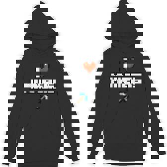 I Love Miners I Heart Miners Mine Gamer Hoodie - Monsterry