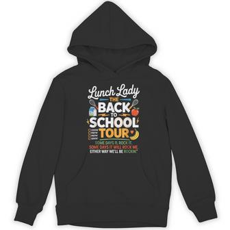 Lunch Lady Back To School Tour Food Humor Back To School Hoodie - Thegiftio