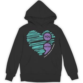 You Matter Semicolon Suicide Prevention Awareness Month Hoodie - Thegiftio UK