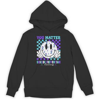 You Matter Teal Purple Ribbon Suicide Prevention Awareness Hoodie - Thegiftio UK