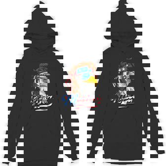 Merica Usa American Flag Bald Eagle 4Th Of July Patriotic Hoodie - Monsterry