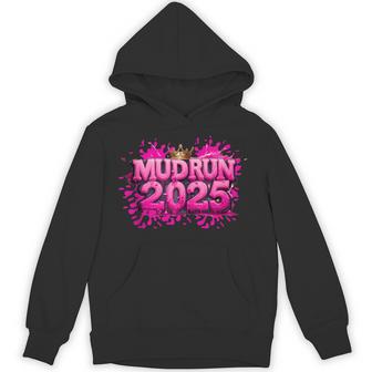 Mud Run 2025 Pink With Gold Crown Hoodie - Thegiftio UK