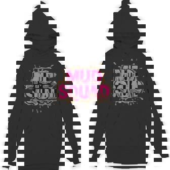 Mud Squad Pink Women's Mud Run Team Mudder Running Ladie Hoodie - Thegiftio UK