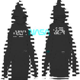 Nasaワームと記章のロゴ Hoodie - Kawaiitshirt