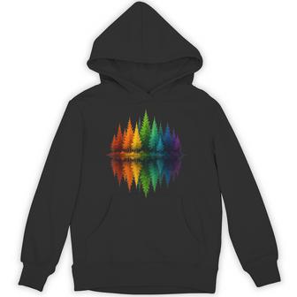 Nature Trees Reflection Outdoor Wildlife Forest Adventure Hoodie - Monsterry