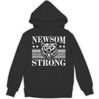 Newsom Strong Gavin Newsom California Support Saying Hoodie - Thegiftio UK