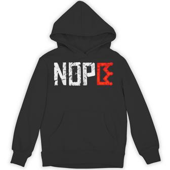 No Kings Nope Protest Sign Horizontal Hoodie - Thegiftio UK