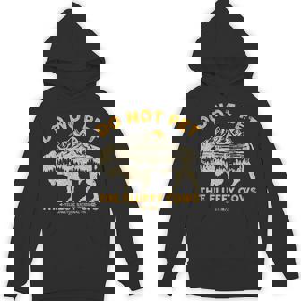 Do Not Pet The Fluffy Cows Yellowstone Bison National Park Hoodie - Thegiftio