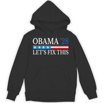 Obama 2028 Let's Fix This Obama 48Th President Usa Flag Hoodie - Thegiftio UK