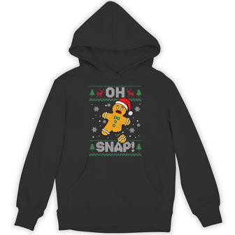 Oh Snap Gingerbread Man Christmas Xmas Cookie Baking Hoodie - Thegiftio UK