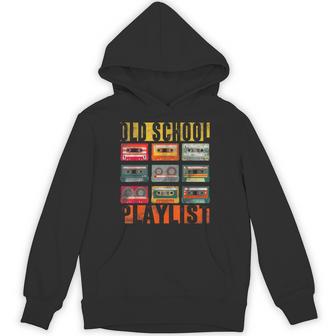 Old School Playlist Retro 80S 90S Cassette Tape Music Hoodie - Thegiftio UK