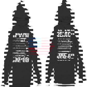 One Nation Under God American Flag 4Th Of July Fighter Jet Hoodie - Monsterry
