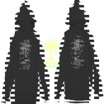 Palm Tree Lights Beach Summer Vacation Christmas In July Hoodie - Thegiftio