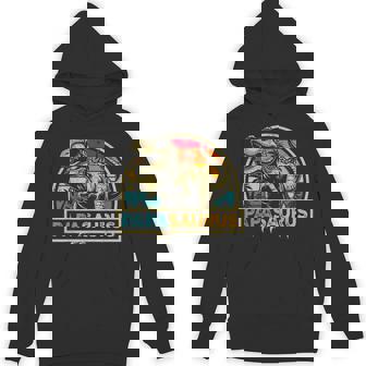 Papasaurus T Rex Dinosaur Papa Saurus Family Matching Hoodie - Monsterry