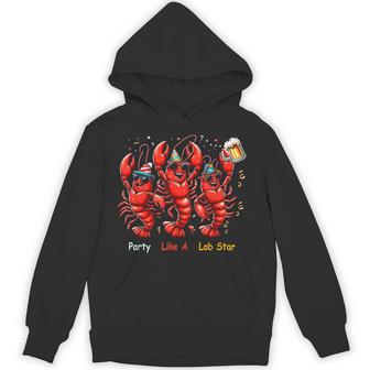 Party Like A Lob Star Lobster Dancing Music Lovers Hoodie - Thegiftio UK