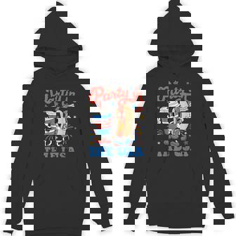 Party In The Usa Cute Soda And Hotdog Patriotic 4Th Of July Hoodie | Mazezy