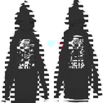 Patriotic Labrador Retriever Dog Merica Us Flag 4Th Of July Hoodie - Thegiftio UK