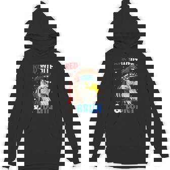 Patriotic Red White & Bruh America Eagle Mullet 4Th Of July Hoodie | Mazezy