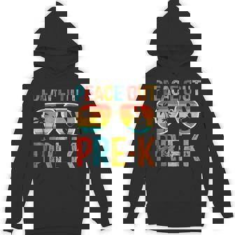 Peace Out Pre-K Retro Graduation Last Day Of Pre K Preschool Hoodie | Mazezy