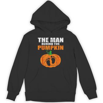 Pregnant Halloween The Man Behind The Pumpkin Hoodie - Thegiftio