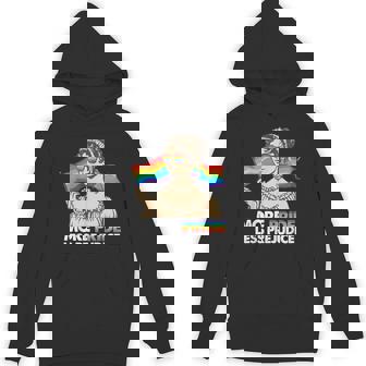 More Pride Less Prejudice Pride Month Gay Lesbian Lgbtq Ally Hoodie - Thegiftio UK