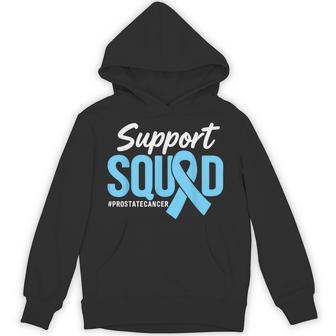 Prostate Cancer Awareness Support Squad Light Blue Ribbon Hoodie - Thegiftio UK