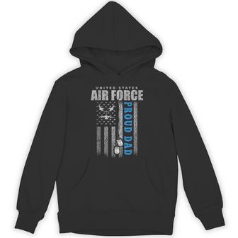 Proud Air Force Dad Of The Us Air Force Usa Flag Hoodie - Thegiftio UK