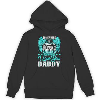 Proud My Daddy In Heaven Happy Father's Day Proud Of Daddy Hoodie - Thegiftio UK