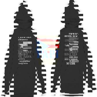 Puerto Rican Papi Dad Puerto Rico Pride Boricua Father's Day Hoodie - Monsterry