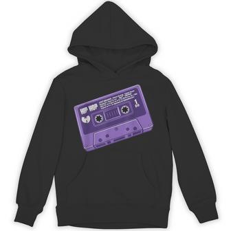 Purple Cassette Tape Retro Vintage 90S Hip Hop Music Lover Hoodie - Thegiftio UK