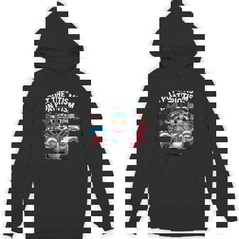 I Put The Tism In Patriotism Athletic Eagle Hoodie - Monsterry