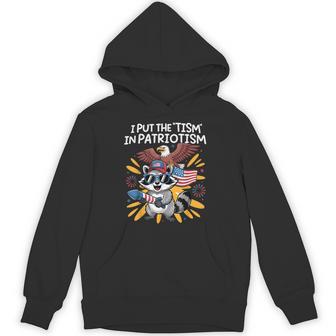 I Put The Tism In Patriotism Athletic Eagle Hoodie - Thegiftio UK