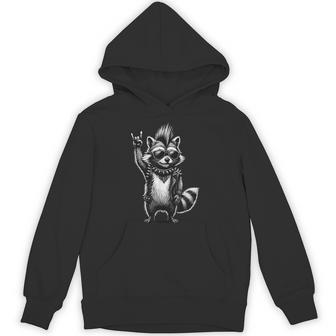 Raccoon Punk Rock Music Hoodie - Thegiftio UK
