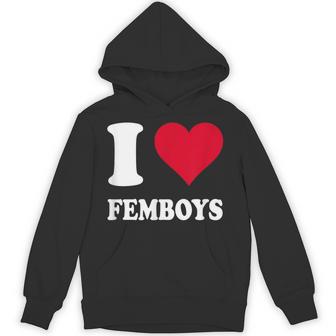 Red Heart I Love Femboys Hoodie - Thegiftio UK