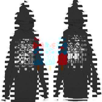 Red White & Blue 4Th July American Flag Coquette Popsicle Hoodie - Thegiftio UK