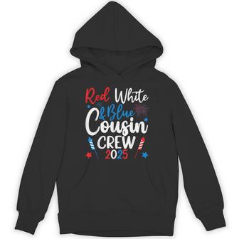 Red White And Blue Cousin Crew 4Th Of July Family Matching Hoodie - Thegiftio UK
