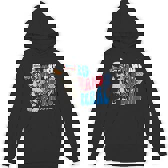 Red White And Feral Raccoon 4Th Of-July Hoodie - Monsterry