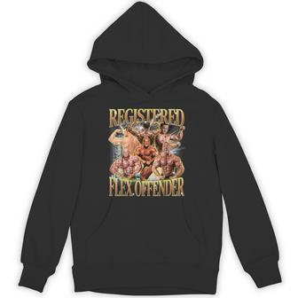 Registered Flex Offender Workout Gym Meme Bodybuilder Hoodie - Thegiftio UK