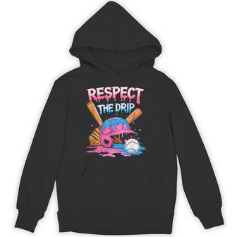 Respect The Drip Baseball Drip Boys Ice Cream Drip Youth Hoodie - Thegiftio UK