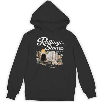 Resurrection Stone Graphic With Cross Hoodie - Thegiftio UK
