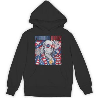 Retro America Independence Founding Daddy 4Th Of July Hoodie - Thegiftio UK