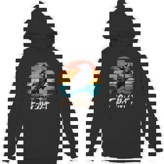 Retro F-Caw-F Black Bird Crow Crow Bird Cawing Grunge Hoodie - Thegiftio