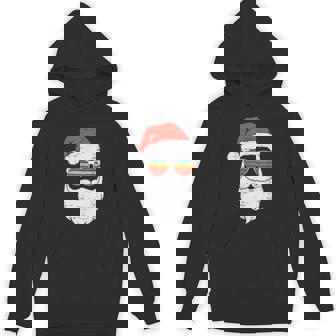 Retro Santa Face Sunglassed Christmas In July Summer Xmas Hoodie - Thegiftio