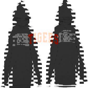 Retro Tigers Heart Throwback Vintage Style Classic Hoodie - Thegiftio UK