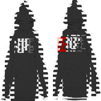 Retro Vintage Horizontal No Kings Nope Protest Sign Hoodie | Mazezy